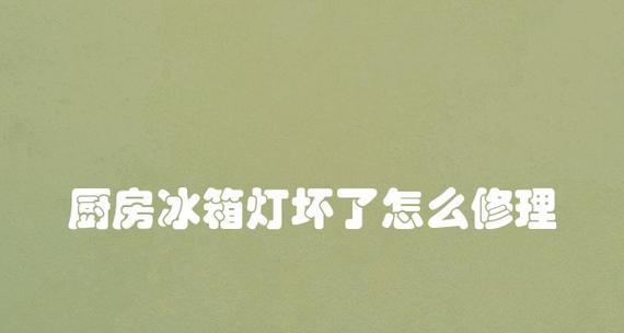 冰箱灯闪问题及自修方法（让你的冰箱恢复正常的简单技巧）  第3张