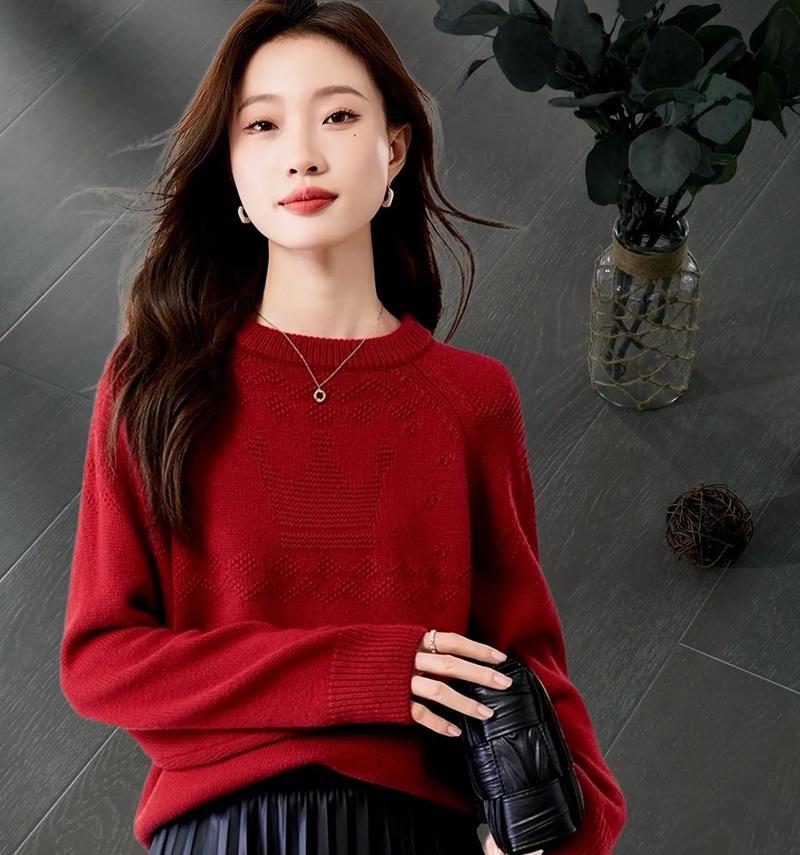 红色毛衣如何在手机上拍出好效果？  第3张